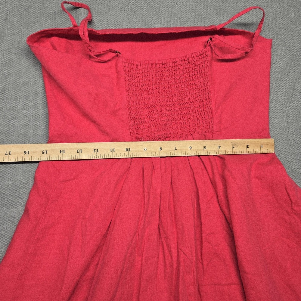 GAP Dress Womens S Pink Sundress Fit & Flare Short Sleeveless Smocked Strappy‎ - Picture 8 of 15